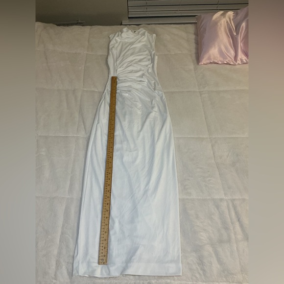 Zara Elegant White Sleeveless maxi Dress - Picture 4 of 8